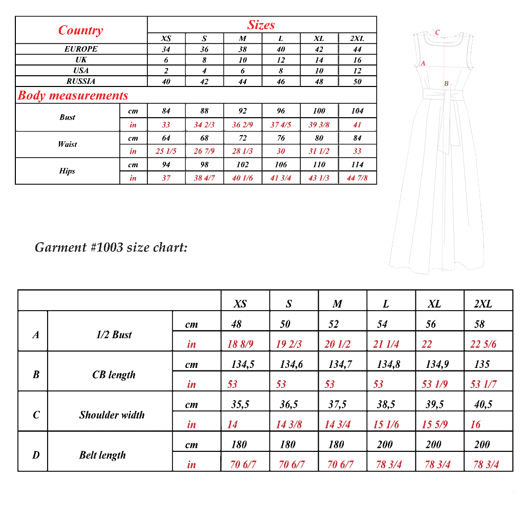 Long Sleeveless Dress Pattern | Sizes XS-2XL