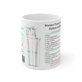 Sewing mug - Women pants drafting cheat-sheet, size 11oz (330ml), English
