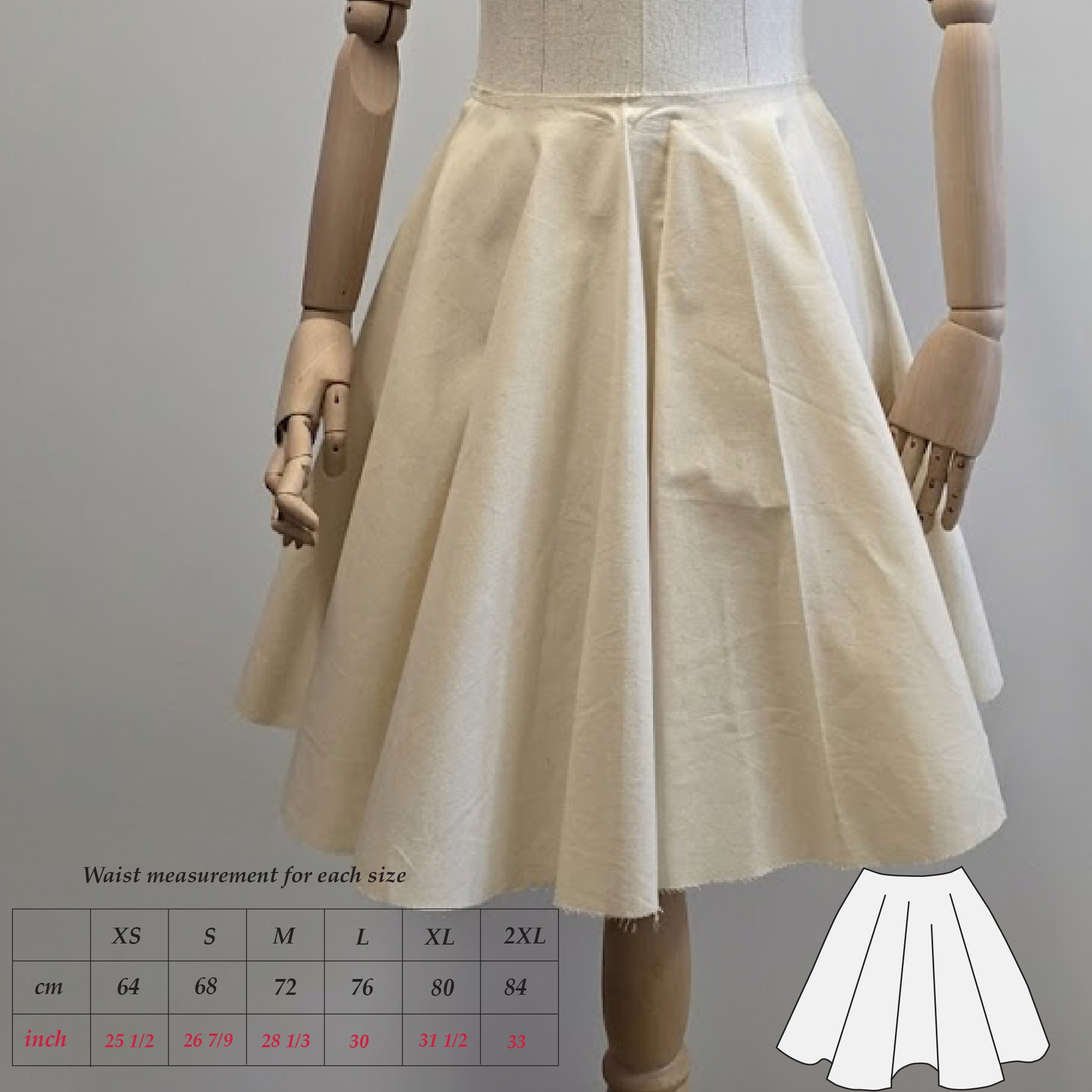 Circle Skirt Basic Block Sewing Pattern