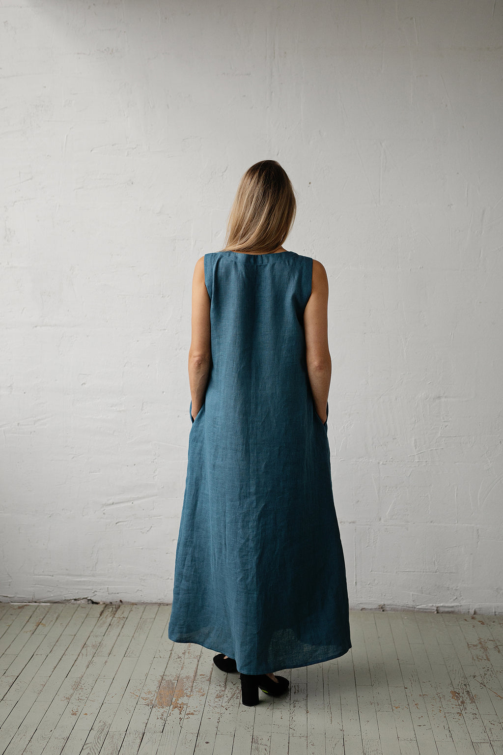 Long Sleeveless Dress Pattern | Sizes XS-2XL