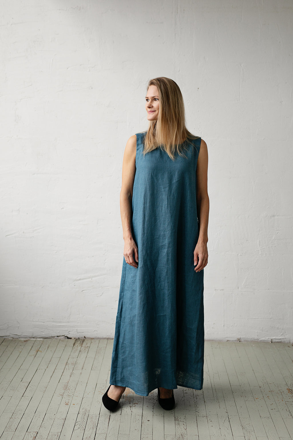 long sleeveless dress pattern NH Patterns Diana and Top The Fold Line long sleeve included Long Sleeveless Dress Sewing Pattern