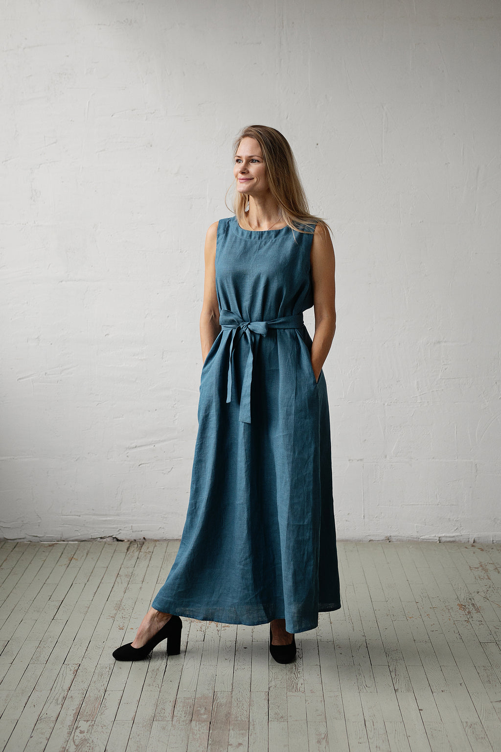 Long Sleeveless Dress Pattern | Sizes XS-2XL