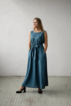 Long Sleeveless Dress Pattern | Sizes XS-2XL