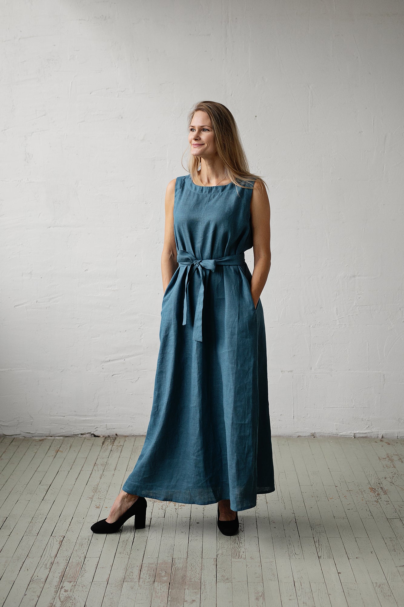 Long Sleeveless Dress Pattern | Sizes XS-2XL