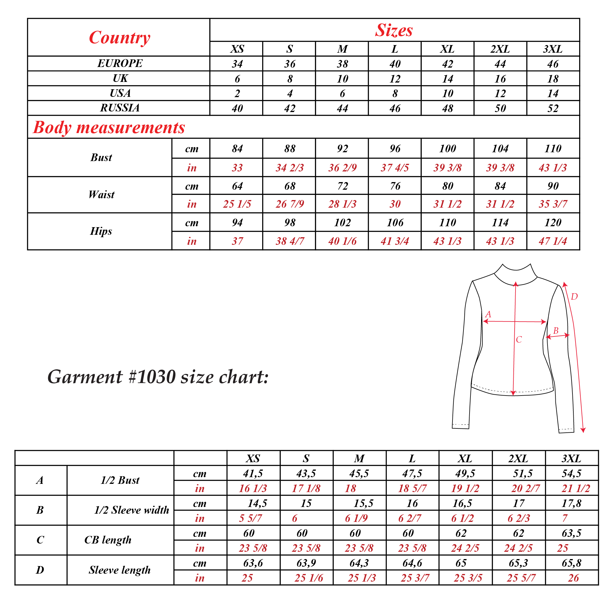 Turtleneck top sewing pattern | Sizes XS-3XL