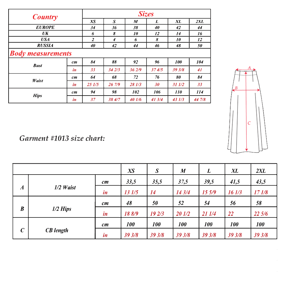 A-Line Skirt Sewing Pattern | Sizes XS-2XL