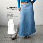 A-Line Skirt Sewing Pattern | Sizes XS-2XL