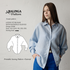 Batwings Sleeve Shirt Sewing Pattern | Sizes XS -3XL