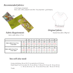 Easy Sewing Pattern for beginners - V-Neck Blouse  | Sizes XS-2XL