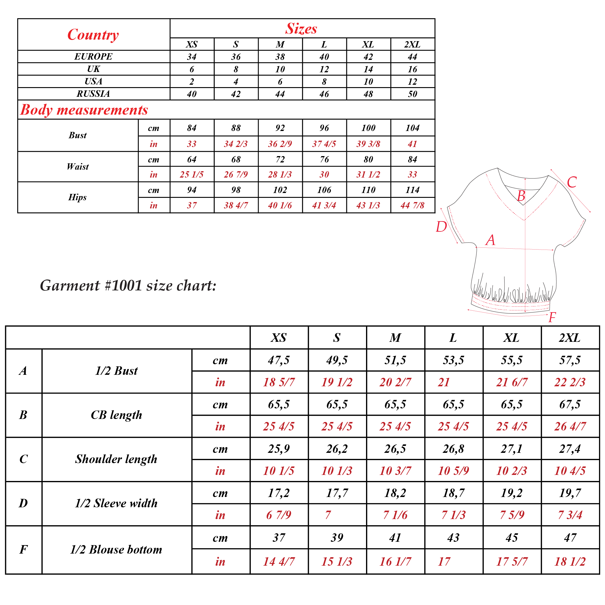 Easy Sewing Pattern for beginners - V-Neck Blouse  | Sizes XS-2XL