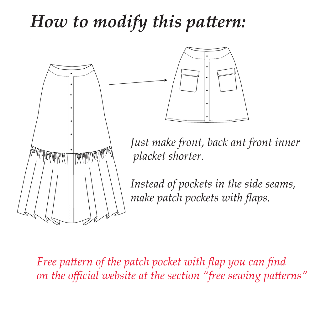 Ruffle Skirt Sewing Pattern | XS-3XL