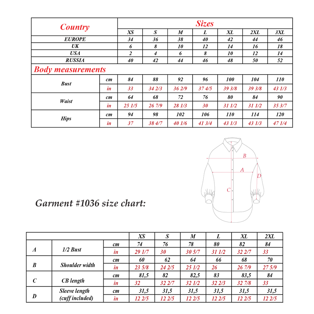 Oversized Shirt PDF Sewing Pattern - XS to 2XL Sizes Available