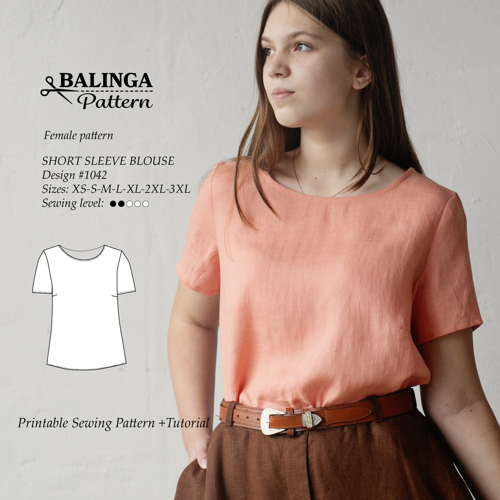 Vintage Blouse Sewing Pattern | Sizes XS-3XL