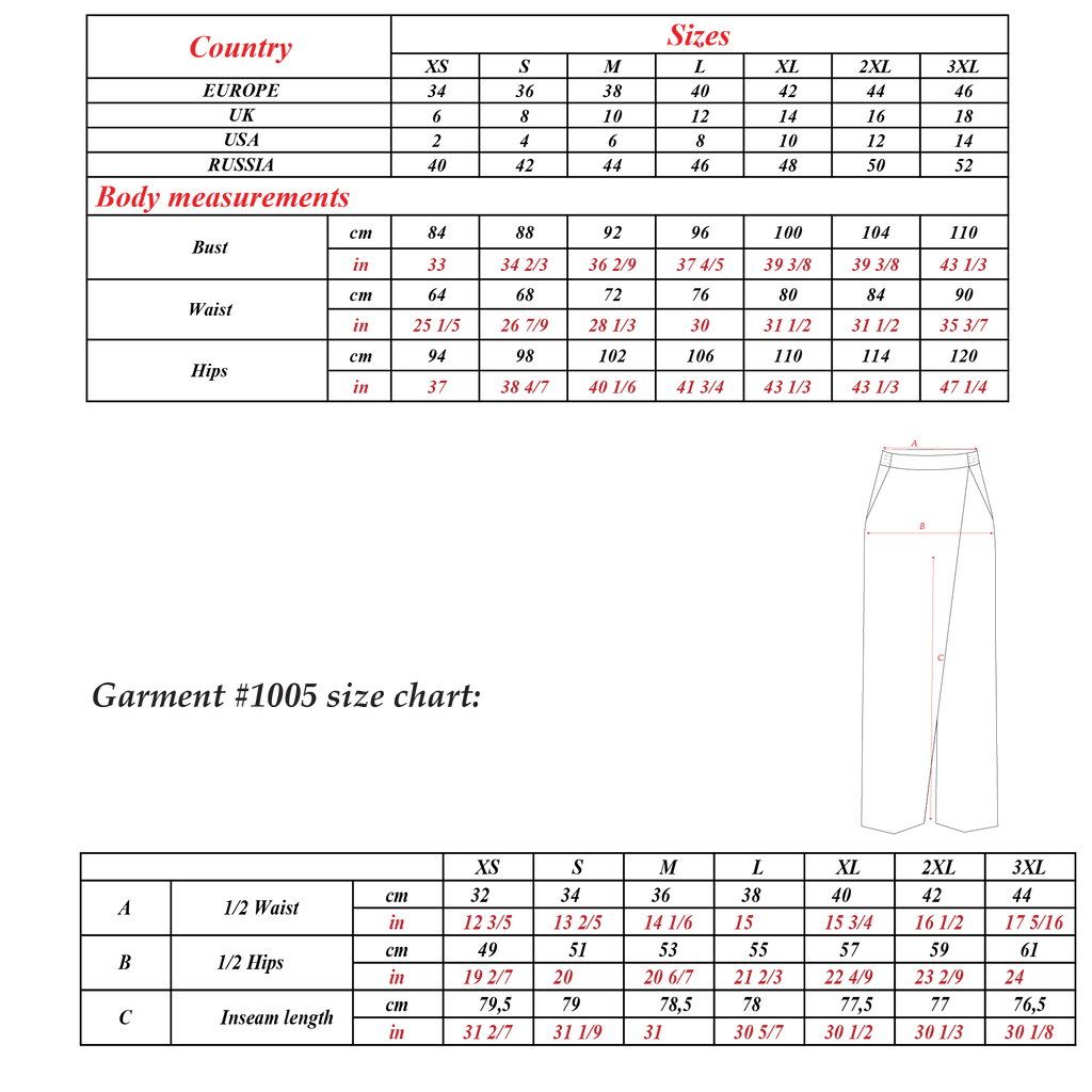 Wrap Trousers Pattern  | Sizes XS-3XL